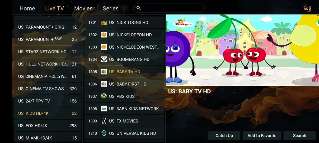 Mine IPTV app screens image 3