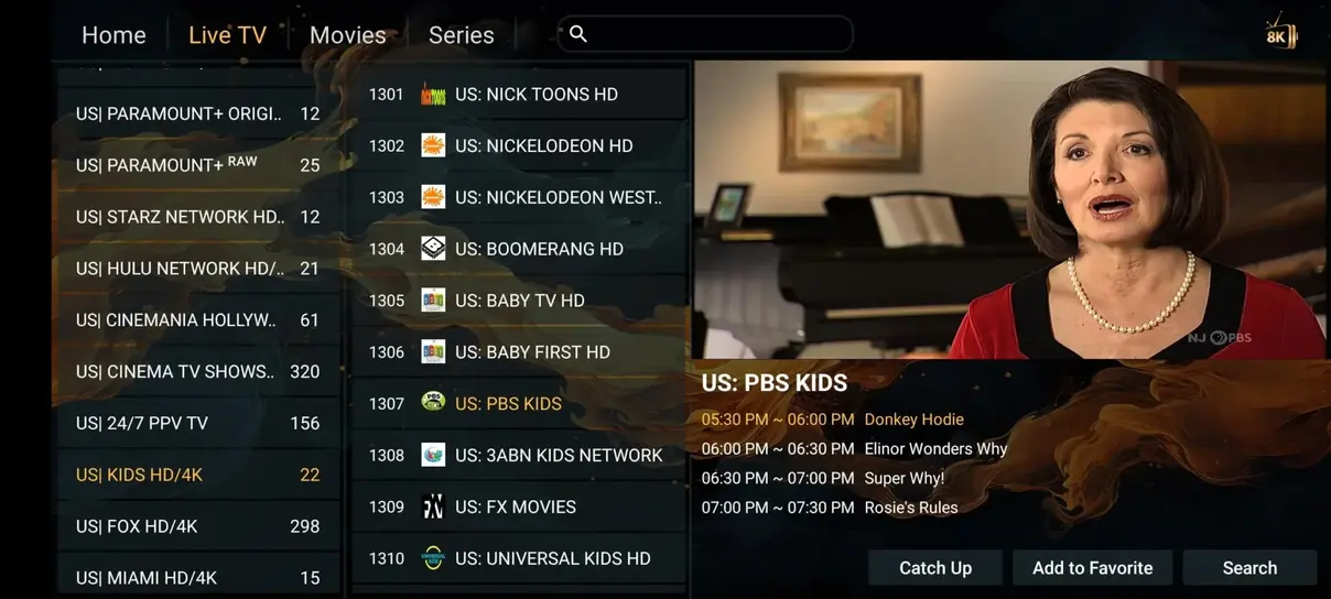 Mine IPTV app screens image 4
