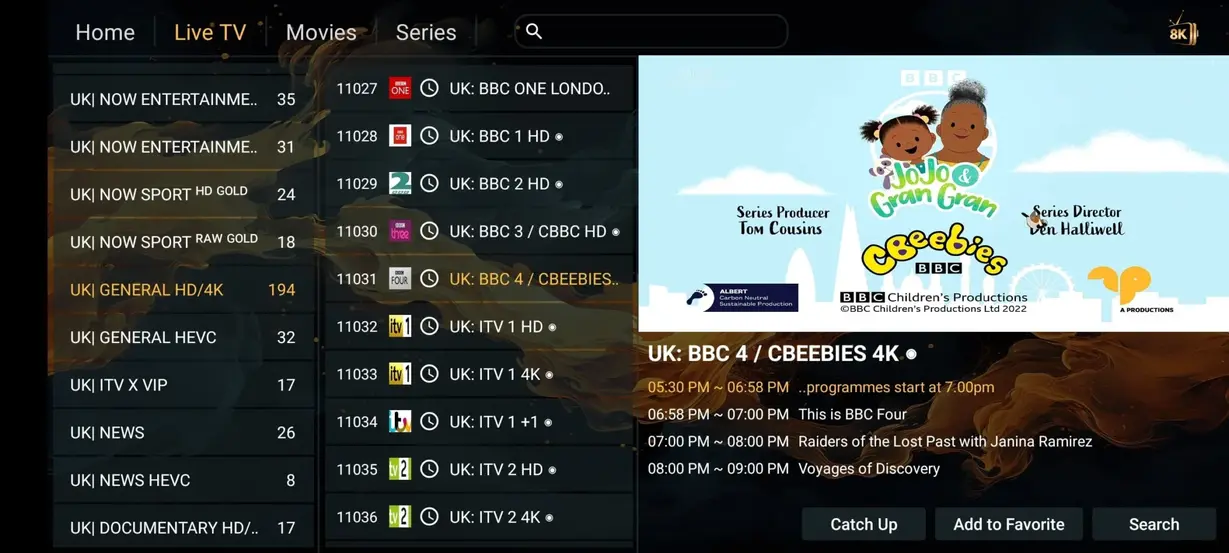 Mine IPTV app screens image 6